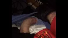 Afspelen Serie k. streelt zijn brobdingnagian sashay met leren bokshandschoenen (pov)