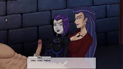 Play Hentai Vtuber Raven and Starfire's Anime Orgasm - Redhead & Blonde Handjob Porn