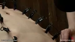 চালান সমকামী ক্রীতদাসকে যন্ত্রণার অন্ধকূপে উদ্ভট যন্ত্র দিয়ে যন্ত্রণা দেওয়া হচ্ছে